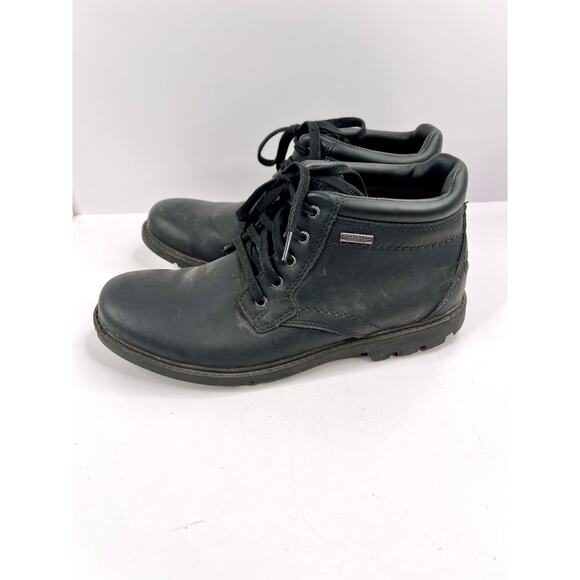 Rockport Men's Size 8 Storm Surge Plain Toe Boot Black Hydro-shield Waterproof - Picture 5 of 13